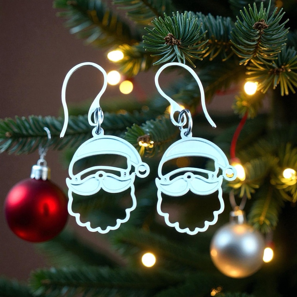 🆕Santa Clause Laser Etched Earrings